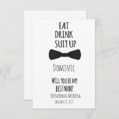 Ben je mijn beste man? Best Man Wedding Invite Kaart (Voorkant / Achterkant)