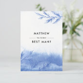 Ben je mijn beste man? Blauwe wintertakken Kaart (Staand voorkant)
