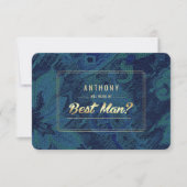 Ben je mijn beste man? Blue Green Abstract Kaart (Voorkant)