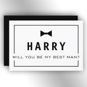 Ben je mijn beste man? De Groomsman nodigt uit Kaart