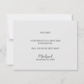 Ben je mijn beste man? Elegant Marble Script Kaart (Achterkant)