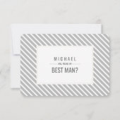 Ben je mijn beste man? grijze band patroon kaart (Voorkant)
