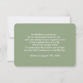 Ben je mijn beste man? Groene strippatroon Kaart (Achterkant)