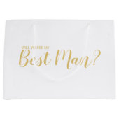 Ben je mijn beste man? Modern Script Gold Groot Cadeauzakje (Voorkant)