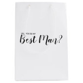 Ben je mijn beste man? Modern voorstel Medium Cadeauzakje (Voorkant)