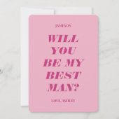 Ben je mijn beste man? Moderne tekstroze Kaart (Voorkant)