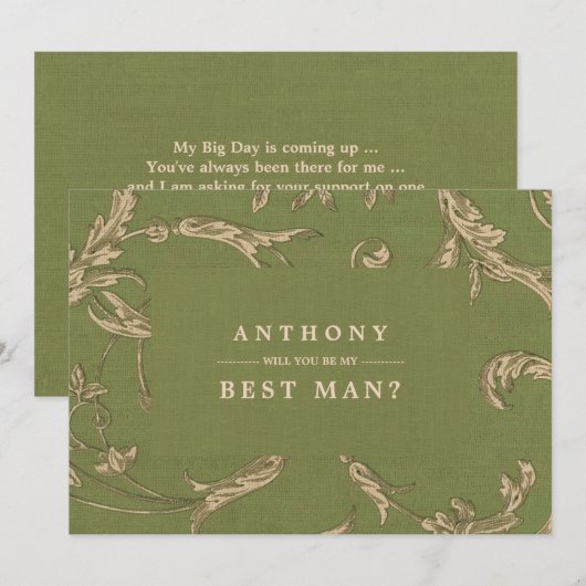 Ben je mijn beste man? patroon kaart (Voorkant / Achterkant)