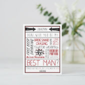 Ben je mijn beste man? Rood/zwart collage Kaart (Staand voorkant)