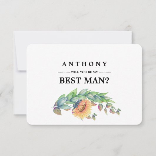 Ben je mijn beste man? Rustige zonnebloemen Kaart (Voorkant)