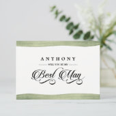 Ben je mijn beste man? Uitnodigingen tot waterverf (Staand voorkant)