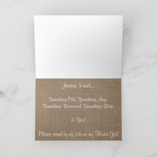 Ben je mijn bloem? Zonnebloem Rustic Burlap (Binnen)