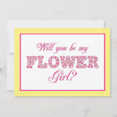 Ben je mijn Bloemenmeisje? Aangepaste Kaart voor b (Voorkant)