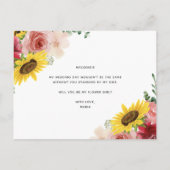 "Ben je mijn bloemenmeisje?" Aankondigingskaart (Achterkant)