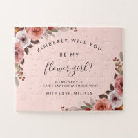 Ben je mijn Bloemenmeisje? Blush Pink Floral