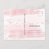 Ben je mijn Bloemenmeisje Blush Waterverf? Uitnodiging Briefkaart (Achterkant)