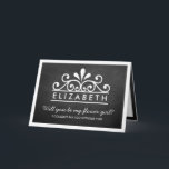 Ben je mijn Bloemenmeisje? Chalkboard Tiara Kaart<br><div class="desc">Ben je mijn Bloemenmeisje? Chalkboard Tiara Kaart</div>