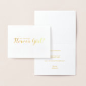 Ben je mijn Bloemenmeisje? Modern Script Gold Folie Kaarten (Display)