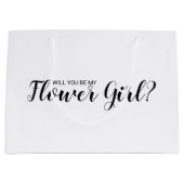 Ben je mijn Bloemenmeisje? Modern voorstel Groot Cadeauzakje (Voorkant)