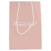 Ben je mijn Bloemenmeisje? Modern voorstel Medium Cadeauzakje (Voorkant)