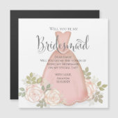 Ben je mijn Bloemenmeisje Waterverf Blush Magnet? (Voorkant / Achterkant)