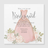 Ben je mijn Bloemenmeisje Waterverf Blush Magnet? (Voorkant)