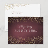 Ben je mijn bloemmeisje goudbotanisch met een goud kaart (Voorkant / Achterkant)