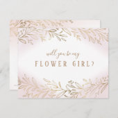 Ben je mijn bloemmeisje? kaart (Voorkant / Achterkant)