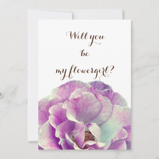 Ben je mijn bloemmeisje Pink Rose? Kaart (Voorkant)