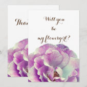 Ben je mijn bloemmeisje Pink Rose? Kaart (Voorkant / Achterkant)