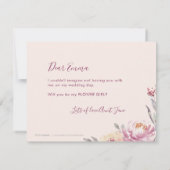 Ben je mijn bloemmeisje Romantic tuinbloem Kaart (Achterkant)