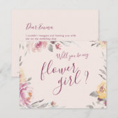 Ben je mijn bloemmeisje Romantic tuinbloem Kaart (Voorkant / Achterkant)