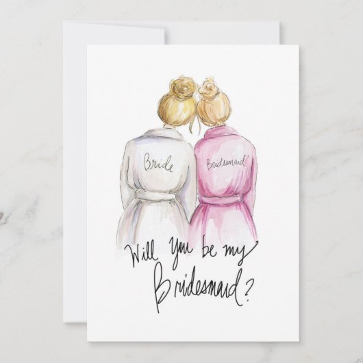 Ben je mijn BM? Bl Bun Bride Bl Bun Maid Bedankkaart (Voorkant)