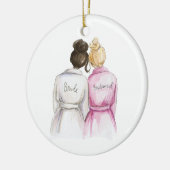 Ben je mijn BM? Dk Br Bun Bride Bl Bun Maid Keramisch Ornament (Links)