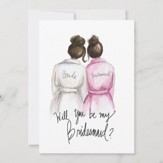 Ben je mijn BM? Dk Br Bun Bride Dk BrR Bun Maid Bedankkaart (Voorkant)