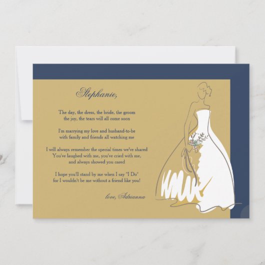 Ben je mijn Bridesmaid? 3 Kaart (Voorkant)