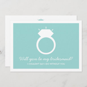 Ben je mijn Bridesmaid? Blue Ring Kaart