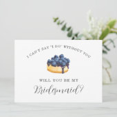 Ben je mijn Bridesmaid? Blueberry Cheesesake Kaart (Staand voorkant)