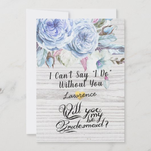 Ben je mijn Bridesmaid Boho Flowers Rustige Hood? Kaart (Voorkant)