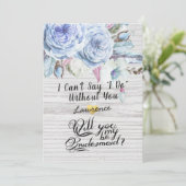 Ben je mijn Bridesmaid Boho Flowers Rustige Hood? Kaart (Staand voorkant)