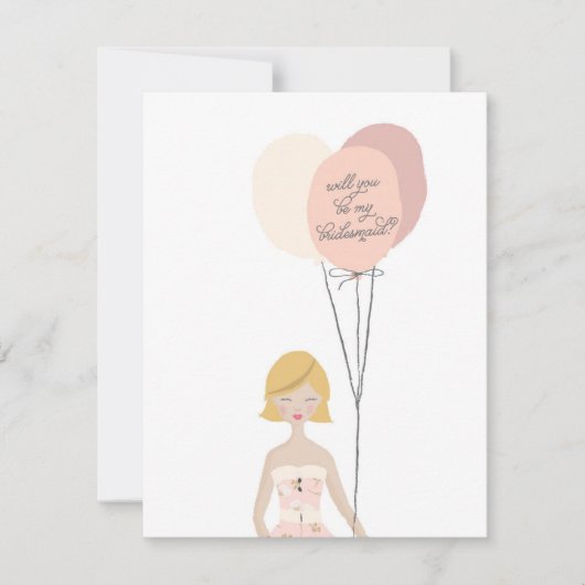 Ben je mijn Bridesmaid? | Bridesmaid Card Kaart (Voorkant)