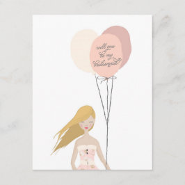 Ben je mijn Bridesmaid? | Bridesmaid Card Kaart