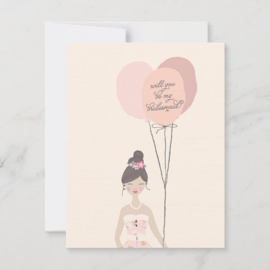 Ben je mijn Bridesmaid? | Bridesmaid Card Kaart (Voorkant)
