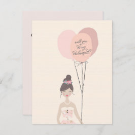 Ben je mijn Bridesmaid? | Bridesmaid Card Kaart