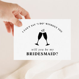 Ben je mijn Bridesmaid? Brunch & Bubble Kaart