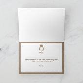 Ben je mijn Bridesmaid? Burlap Ring Kaart (Binnen)