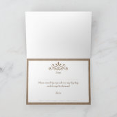 Ben je mijn Bridesmaid? Burlap Tiara Kaart (Binnen)