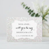 Ben je mijn Bridesmaid Card - Weddendag Irides? Kaart (Staand voorkant)