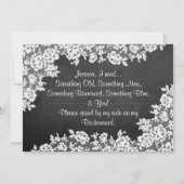 Ben je mijn Bridesmaid? Chalkboard en kant Kaart (Achterkant)