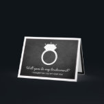 Ben je mijn Bridesmaid? Chalkboard Ring Kaart<br><div class="desc">Ben je mijn Bridesmaid? Chalkboard Ring Kaart</div>