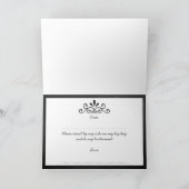 Ben je mijn Bridesmaid? Chalkboard Tiara Kaart (Binnen)